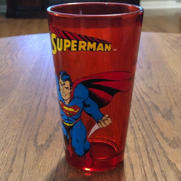 Superman Red Beer Drinking Glass 16oz DC Comics Superhero Glassware HTF - Picture 4 of 8